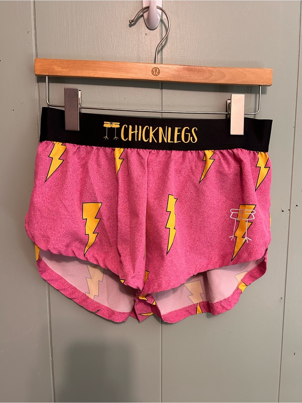 Chicknlegs Women's Pink Lightning Athletic Shorts